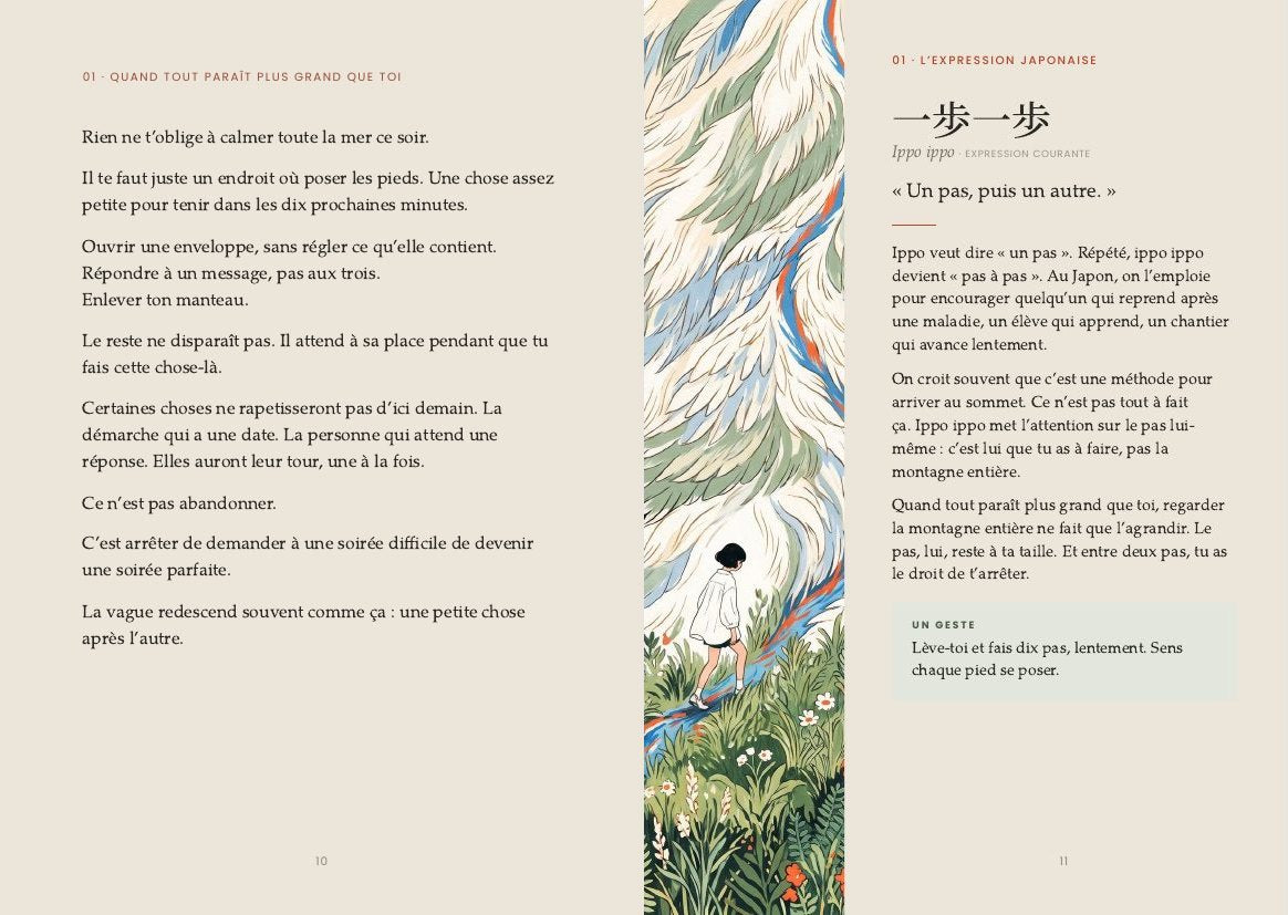 Double page du livre Les jours trop lourds.